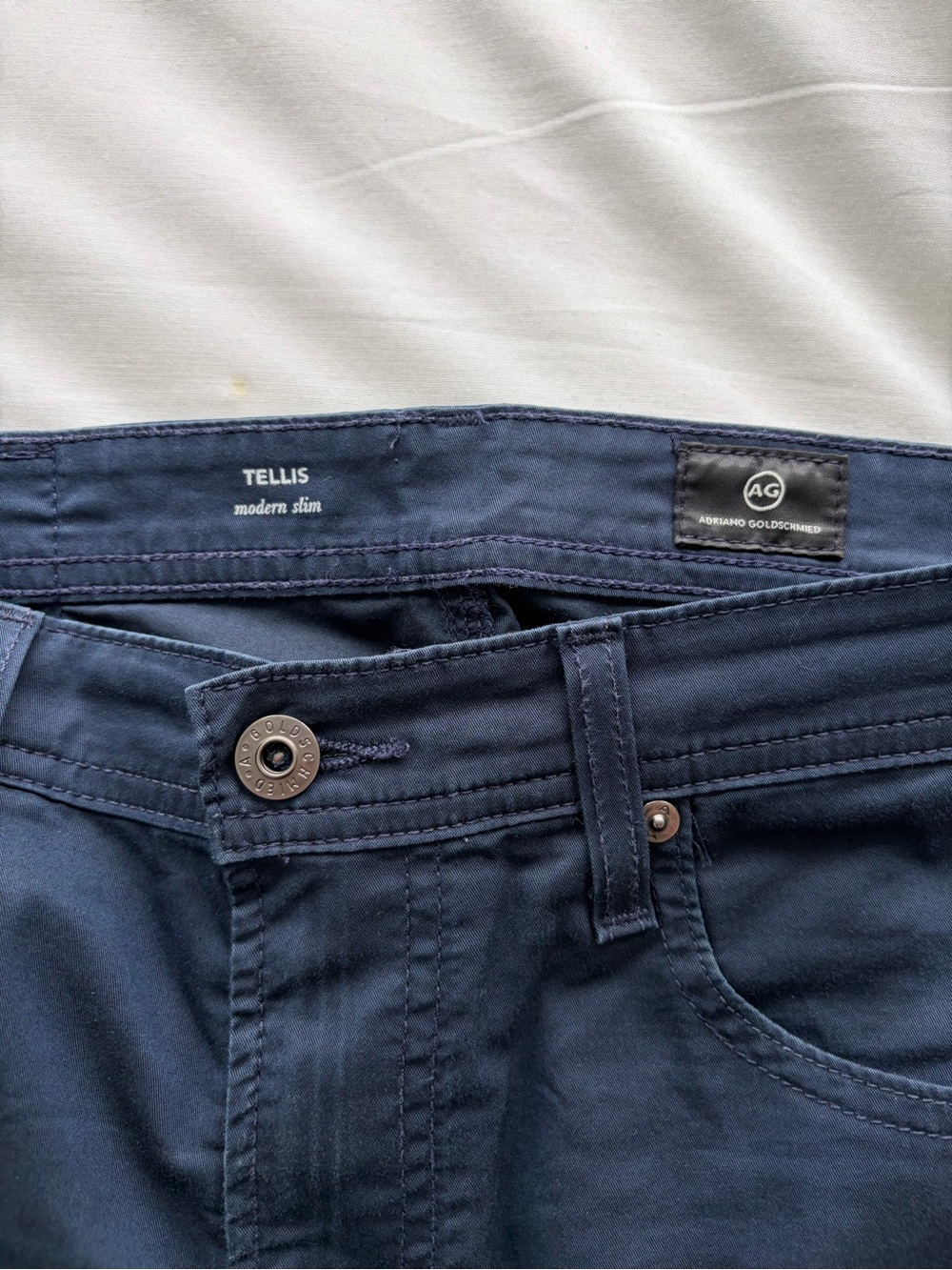 Ag Adriano Goldschmied Tellis Modern Slim Navy Jeans